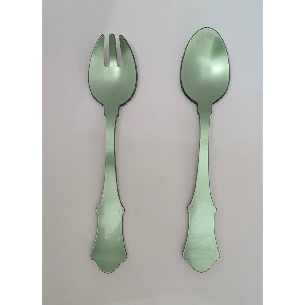Sabre‎ Paris Honorine Salad Servers Fork & Spoon 2 Piece Garden Green Acrylic